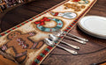 DaDa Bedding Gingerbread Snowman Holiday Woven Tapestry Dining Table