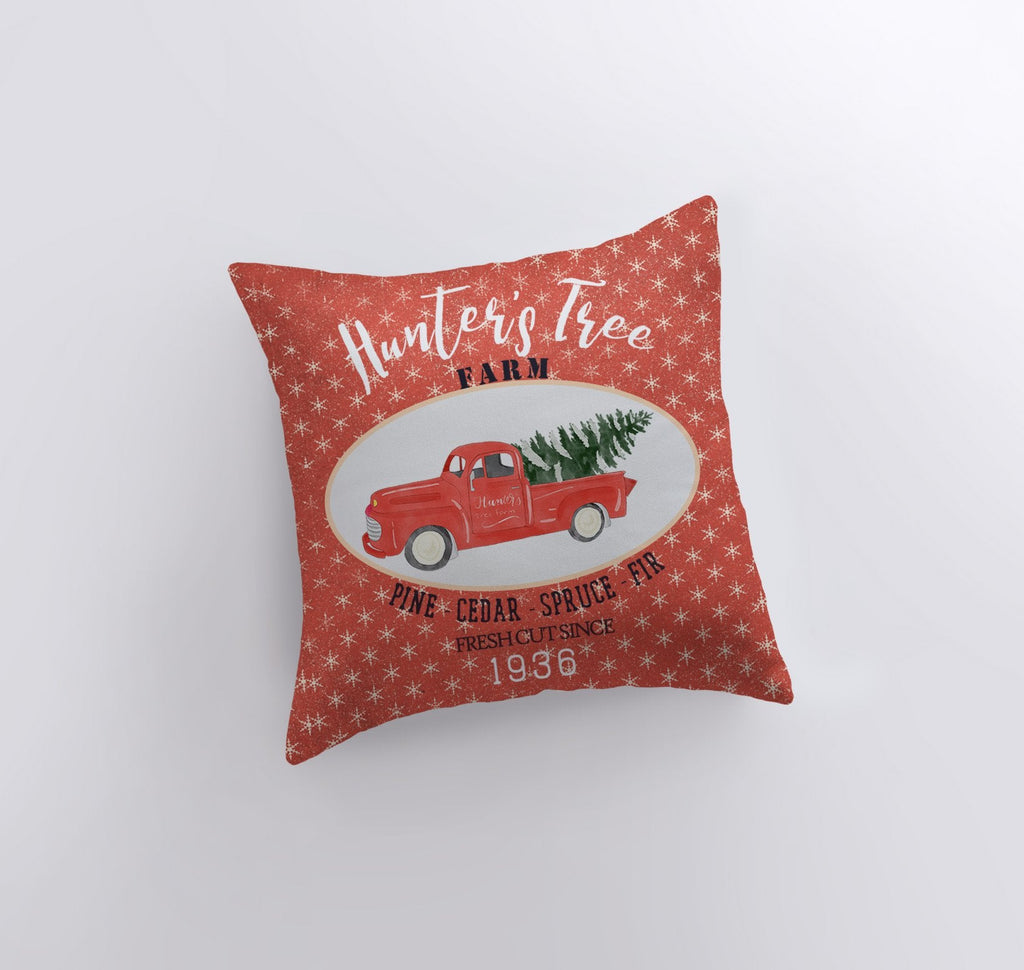 Red Christmas Truck Pillow