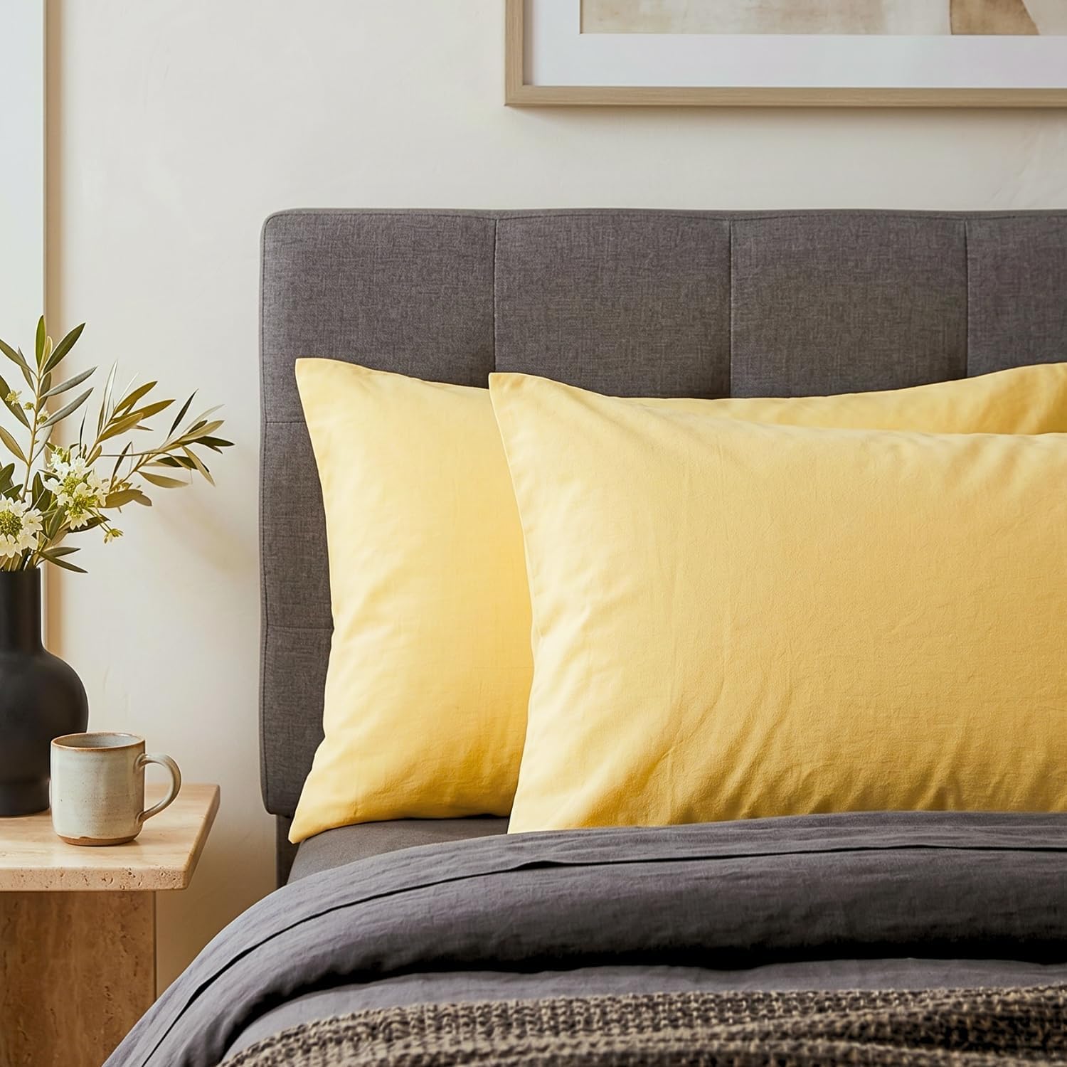 DaDa Bedding Ultra-Soft Microfiber Pillowcases - 2 Pack - Soft,