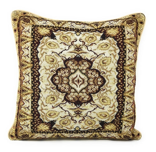 DaDa Bedding Elegant Golden Persian Style Rug Floral Tapestry Throw