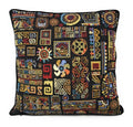 DaDa Bedding Ethnic Ornaments Geometric Black Tapestry Throw Pillow