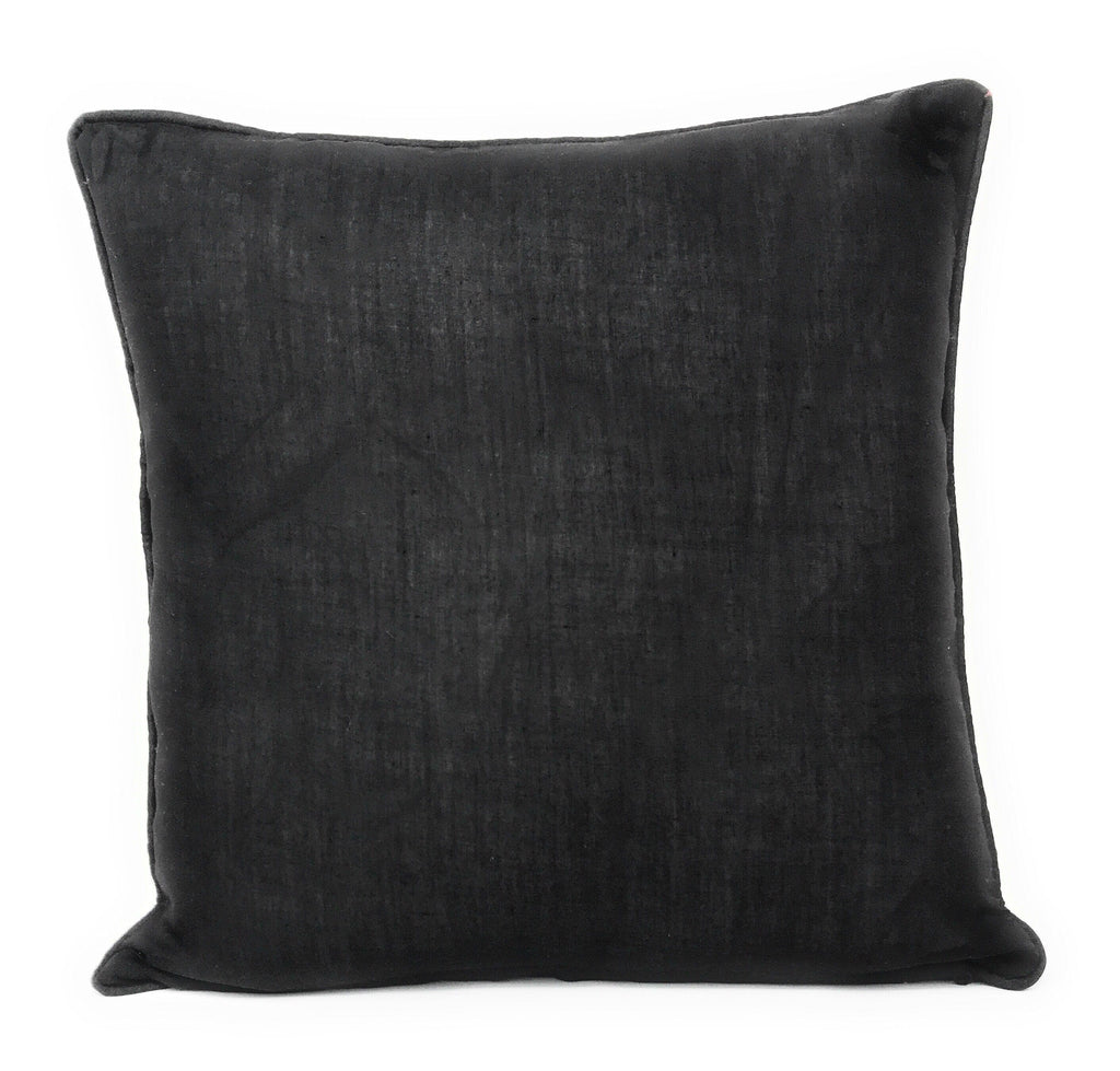 DaDa Bedding Ethnic Ornaments Geometric Black Tapestry Throw Pillow