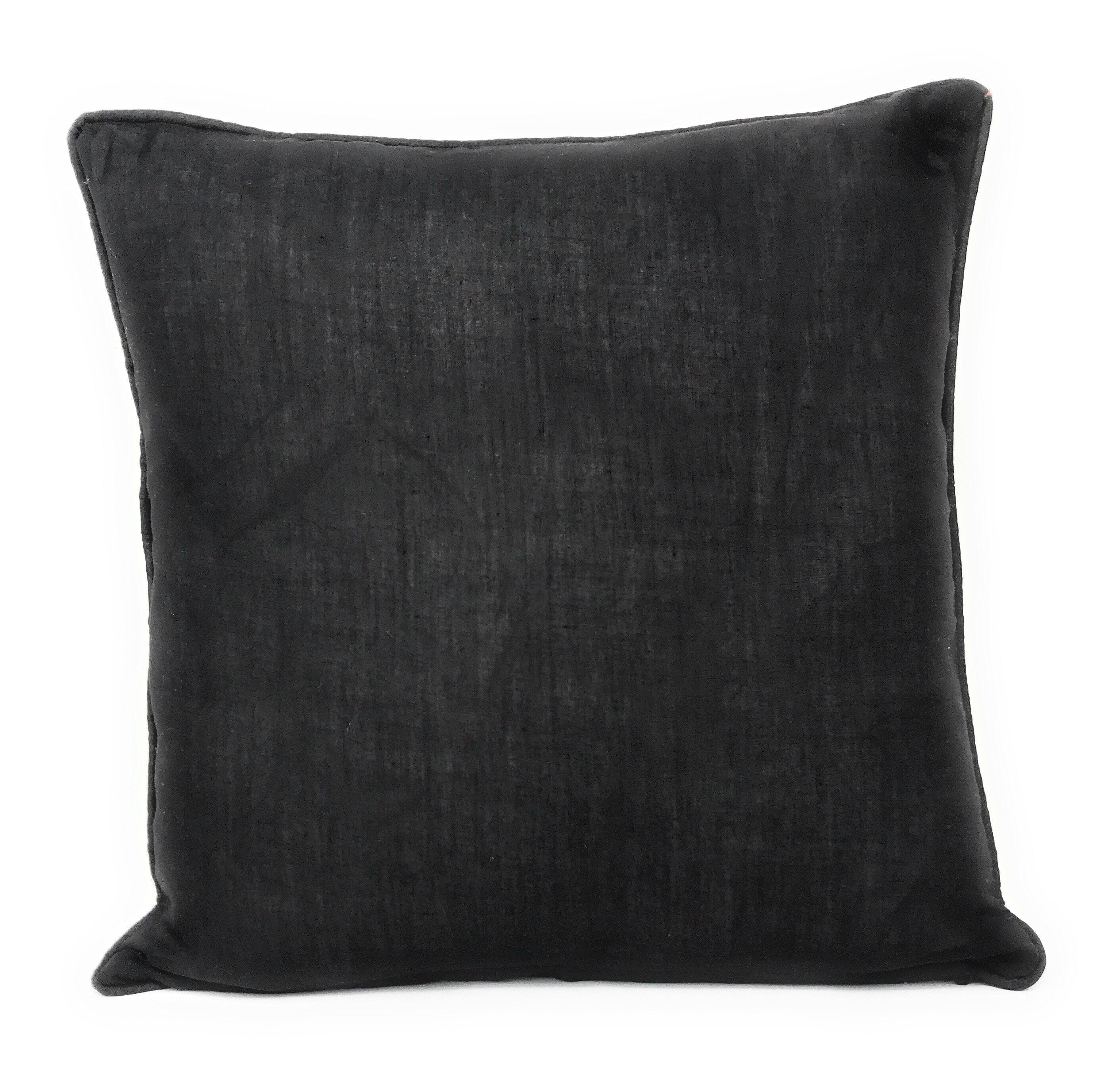 DaDa Bedding Ethnic Ornaments Geometric Black Tapestry Throw Pillow