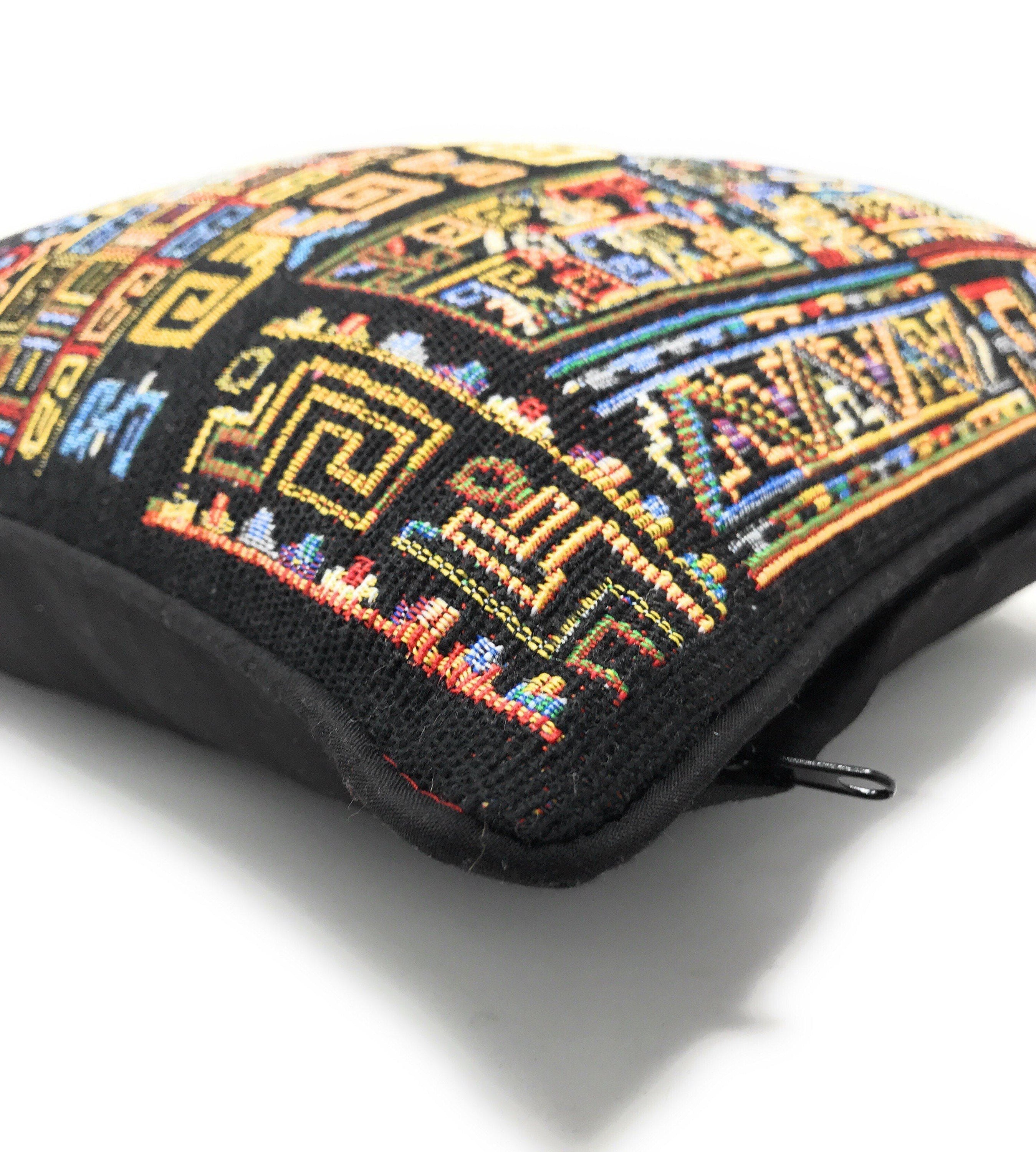 DaDa Bedding Ethnic Ornaments Geometric Black Tapestry Throw Pillow