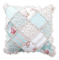 DaDa Bedding Patchwork Hint of Mint Floral Cotton Patchwork Euro
