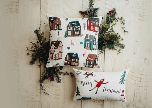 Snow Angel Christmas Pillow