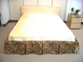 DaDa Bedding Earthy Tones Floral Brown Pleated Bed Skirt - 14" Drop