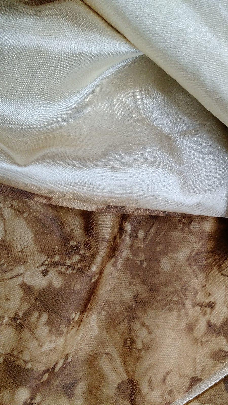 DaDa Bedding Earthy Tones Floral Brown Pleated Bed Skirt - 14" Drop