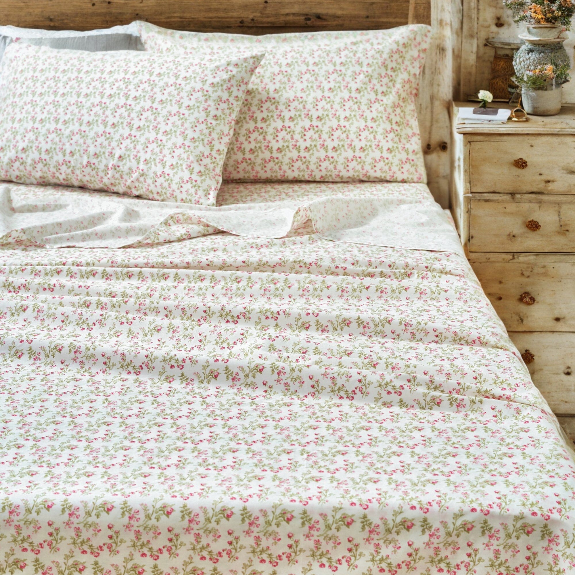 DaDa Bedding Romantic Coquette Floral Cotton Sheet Set