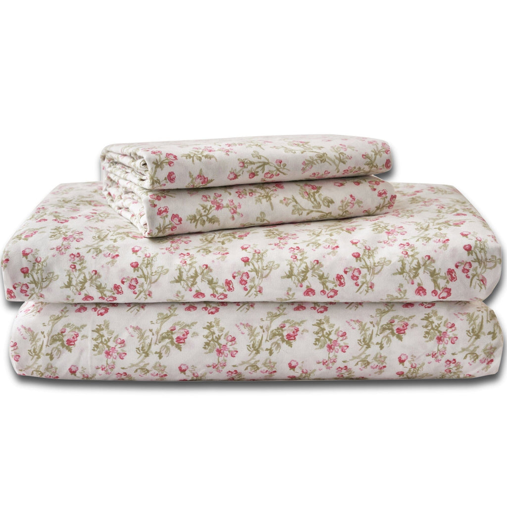 DaDa Bedding Romantic Coquette Floral Cotton Sheet Set