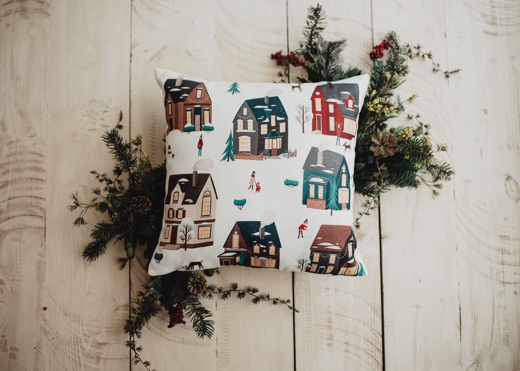 Snow Angel Christmas Pillow