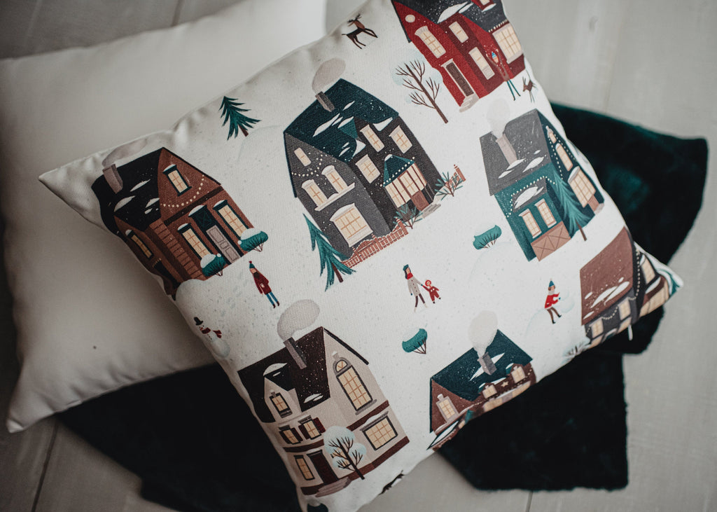 Snow Angel Christmas Pillow