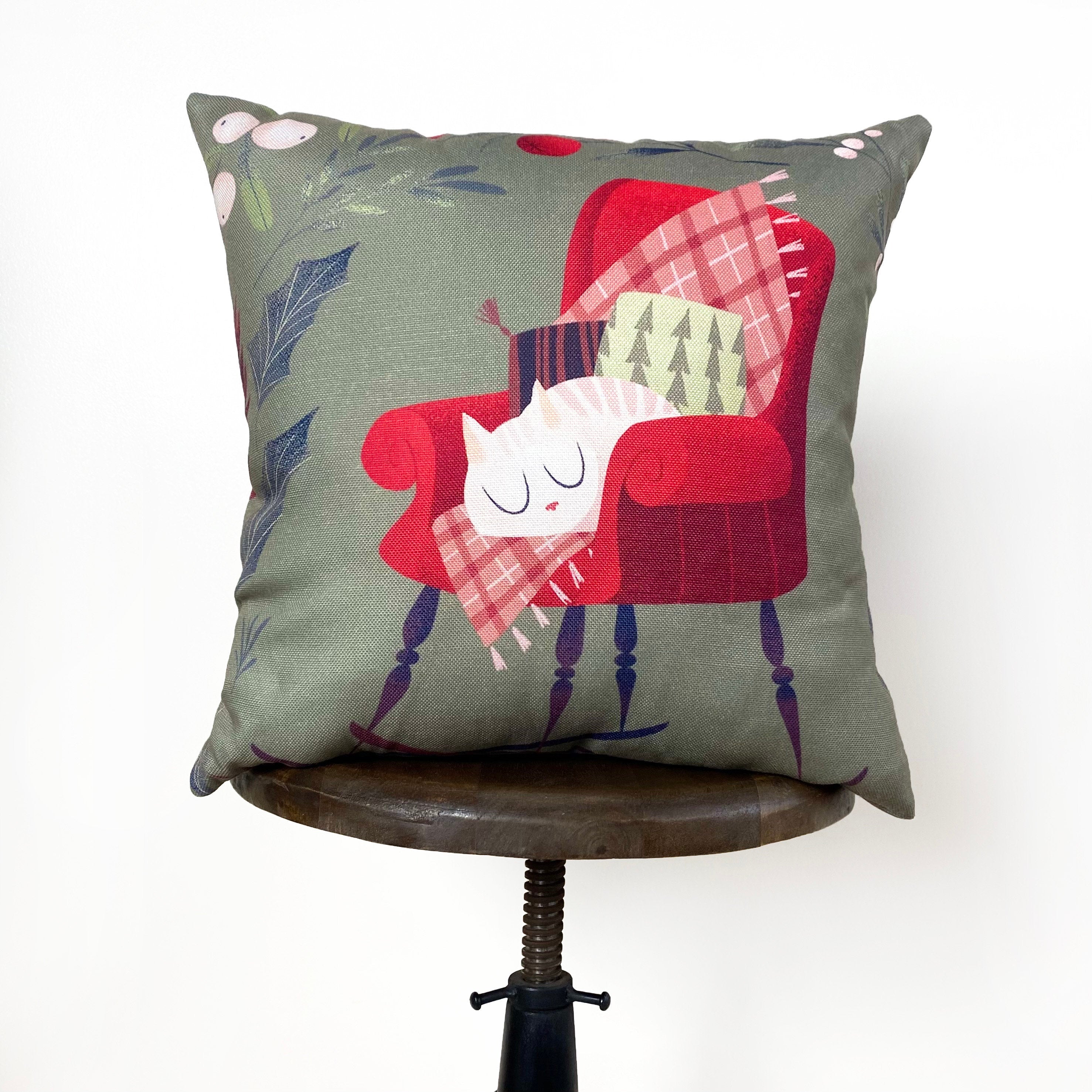 Christmas Kitty Pillow