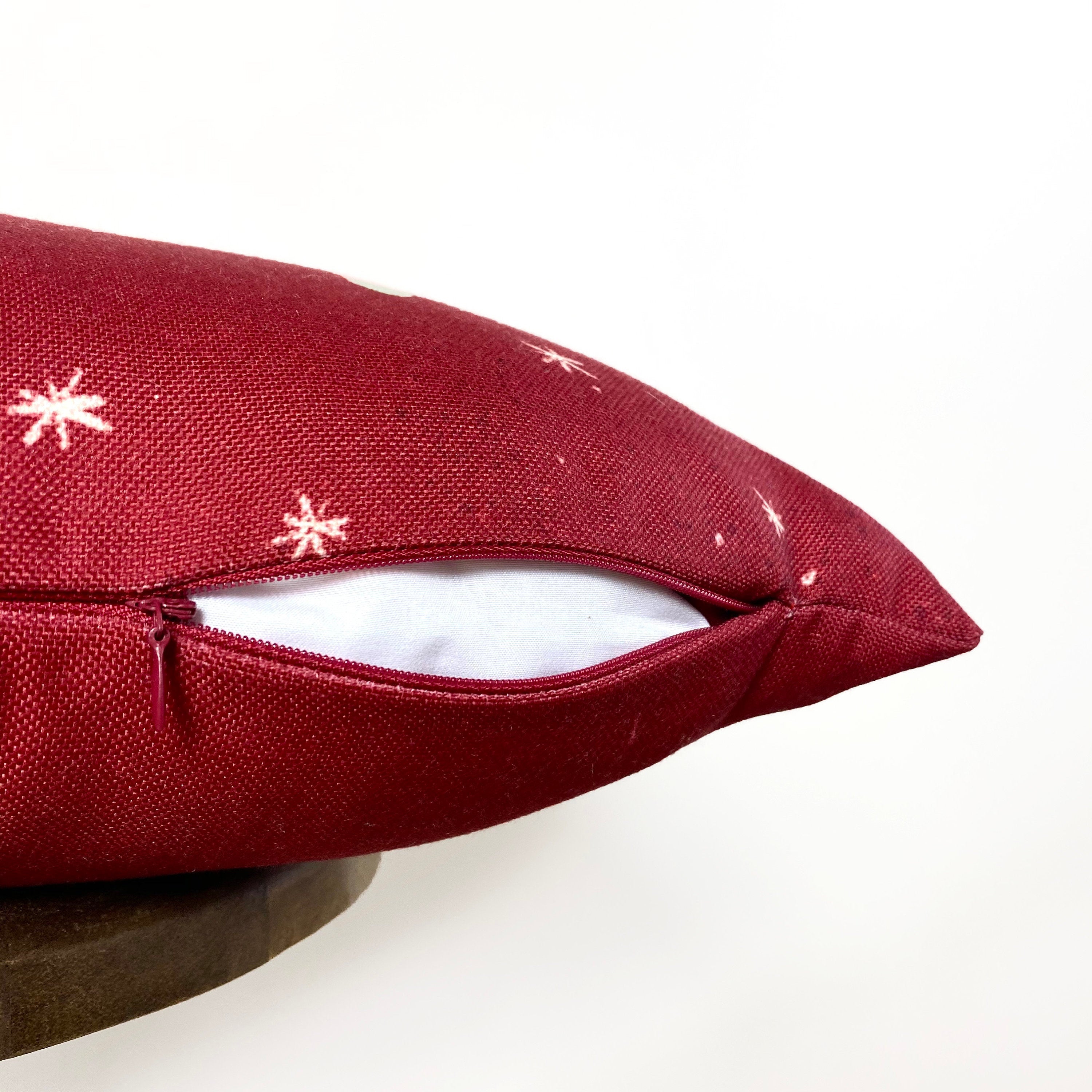 Christmas Stockings | Throw Pillow Cover | 18x12 | Rustic Decor |