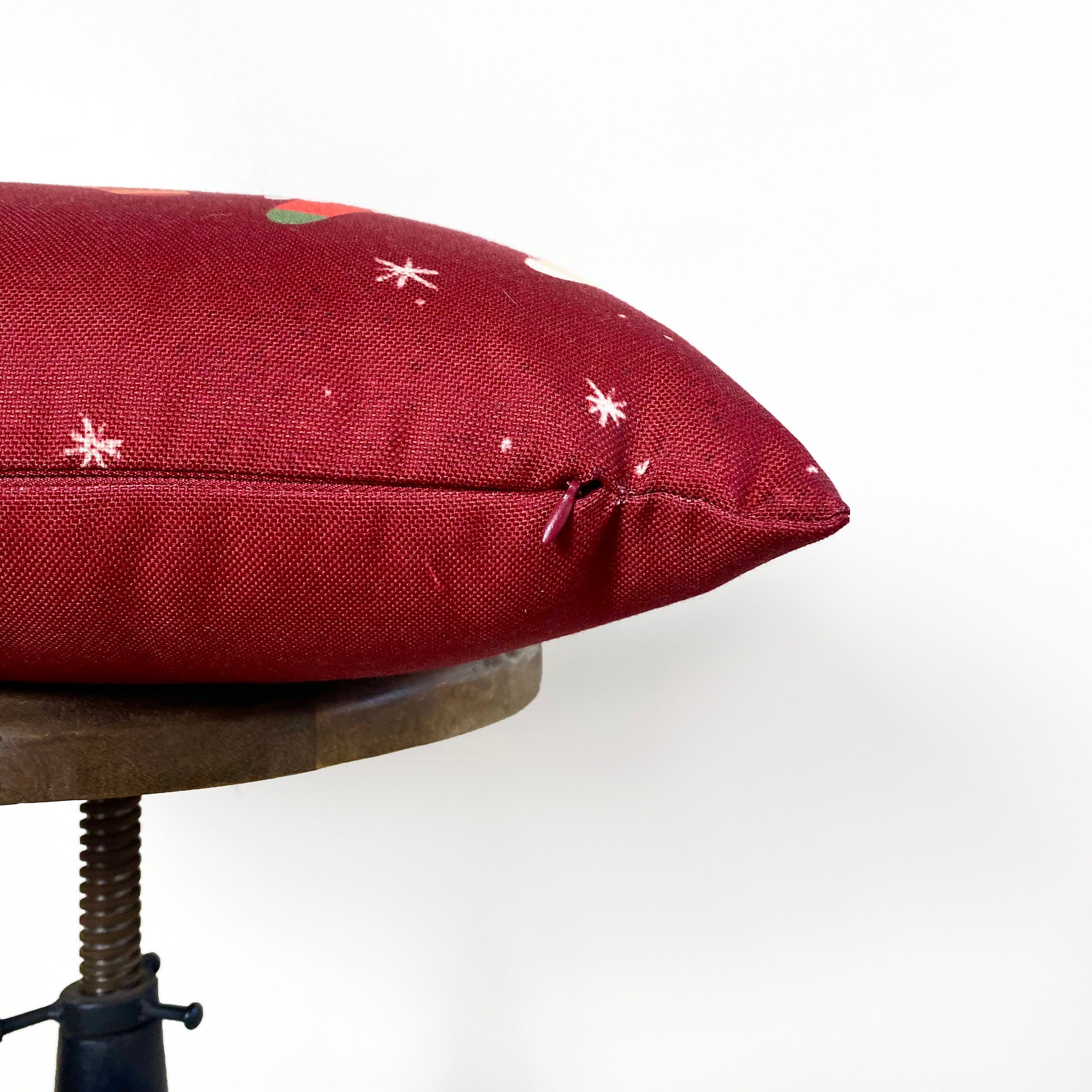 Christmas Stockings | Throw Pillow Cover | 18x12 | Rustic Decor |