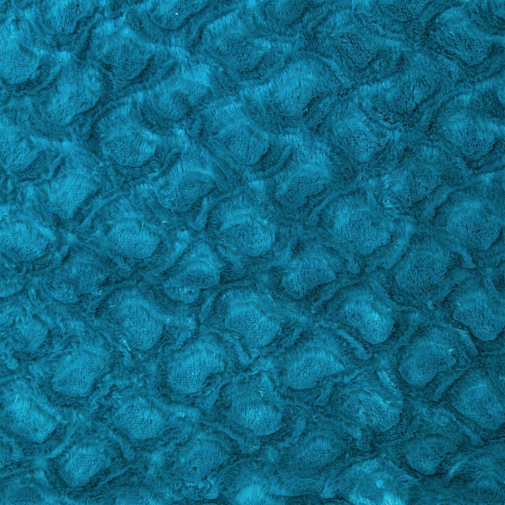 DaDa Bedding Emerald Green Blue Faux Fur Pillow Cover