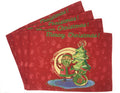DaDa Bedding Set of 4-Pieces Red Santa Claus Christmas Tapestry