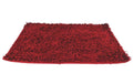 DaDa Bedding Burgundy Red Shaggy Soft Chenille Noodle Carpet Rug Bath
