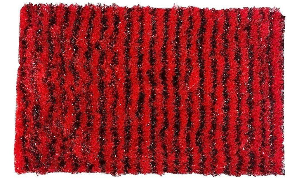 DaDa Bedding Shaggy Soft Rectangle Door Mat Bath Carpet Rug - 20" x