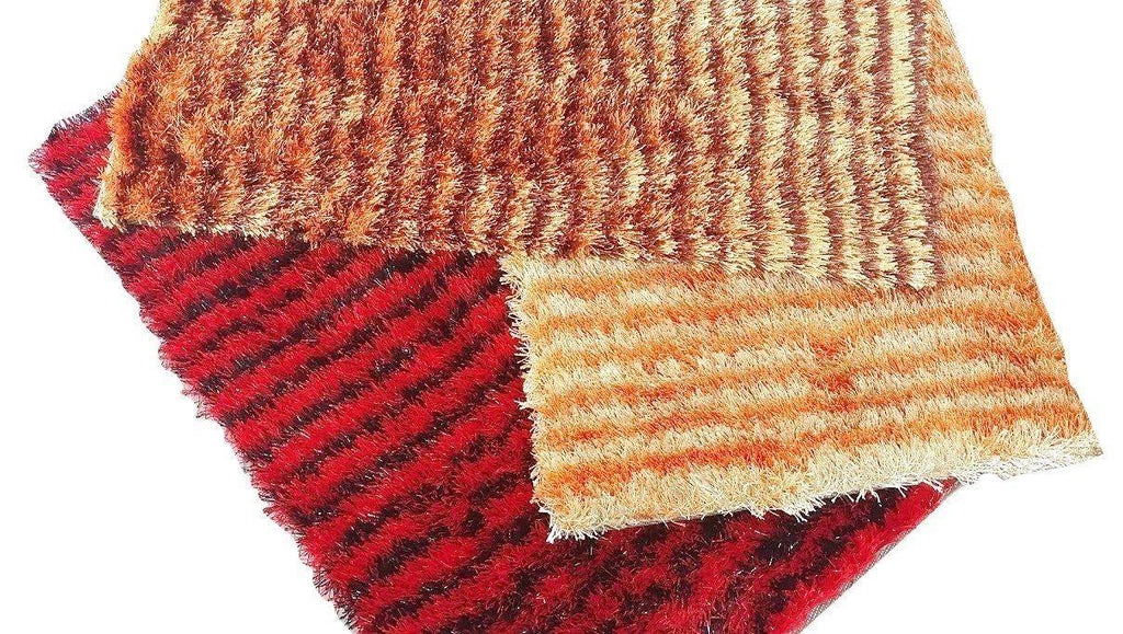 DaDa Bedding Shaggy Soft Rectangle Door Mat Bath Carpet Rug - 20" x