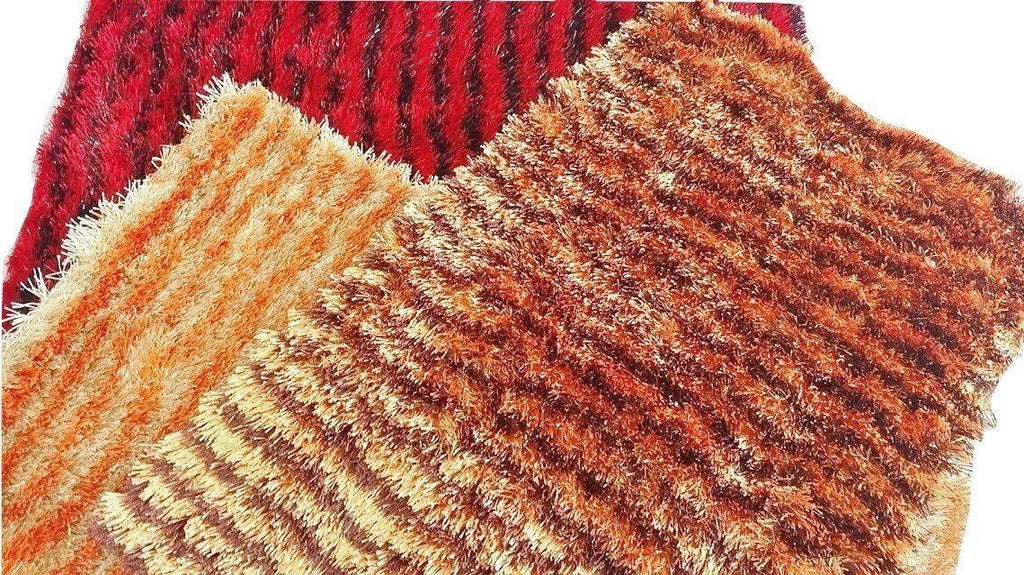 DaDa Bedding Shaggy Soft Rectangle Door Mat Bath Carpet Rug - 20" x