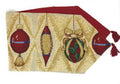DaDa Bedding Elegant Christmas Ornaments Gold Red Tapestry Dining