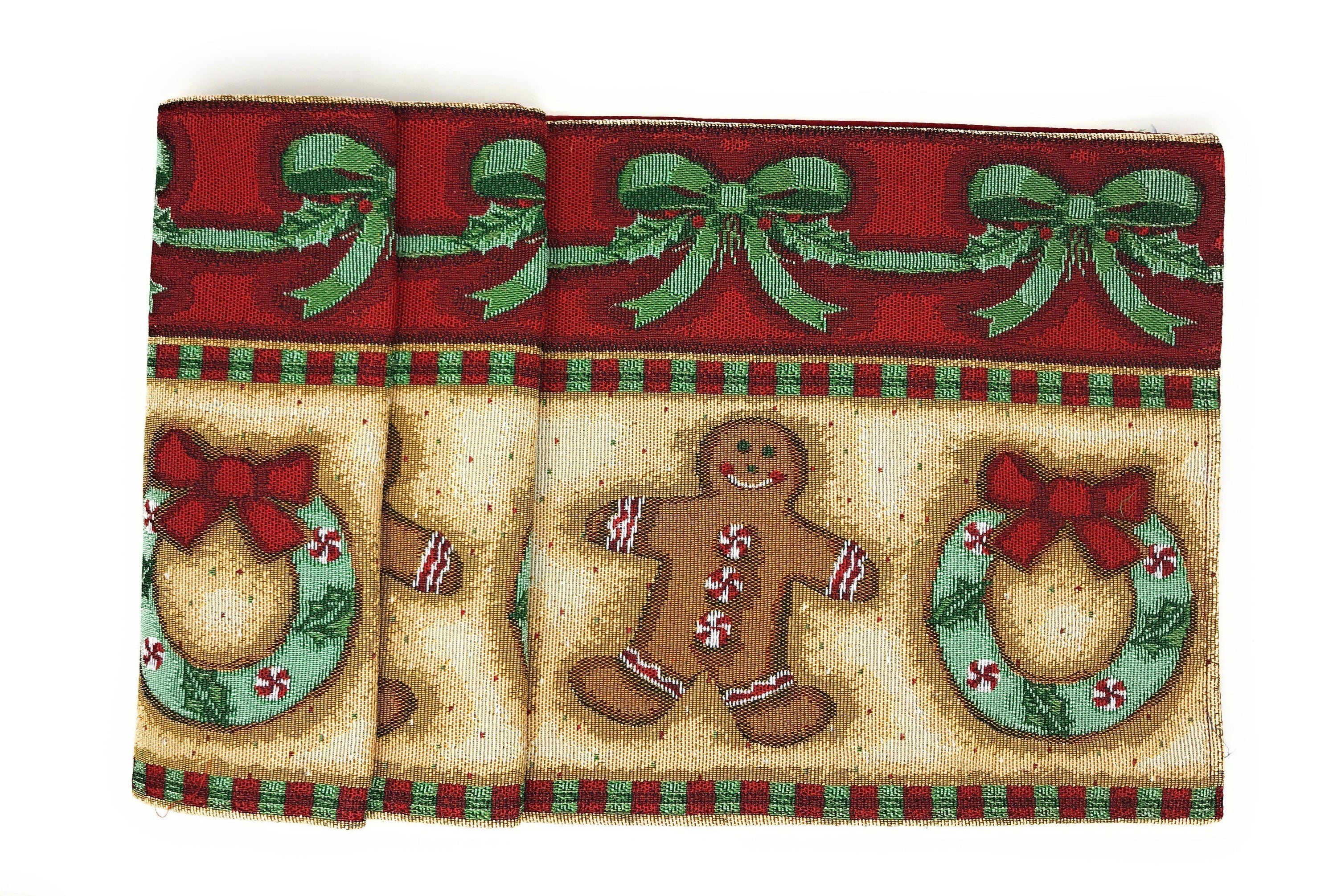 DaDa Bedding Gingerbread Snowman Holiday Woven Tapestry Dining Table